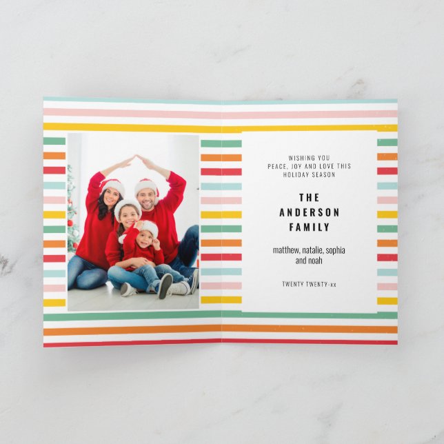 all is bright 1 photo Merry Christmas Holiday Card (Inside)