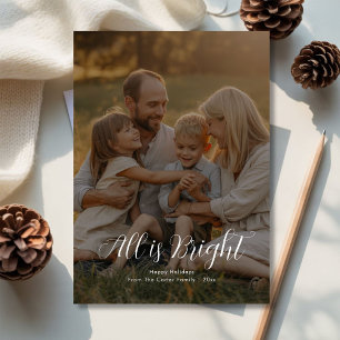 All is Bright Family Christmas Holiday Card