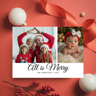 All Is Bright – Whimsical Family Christmas Card
