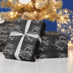 All is Calm, All is Bright Chalkboard Christmas Wrapping Paper