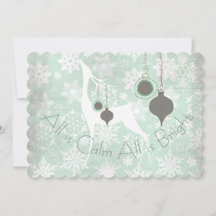 All is Calm All is Bright Deer Holiday Card