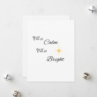 All is Calm, All is Bright on a  Holiday Card