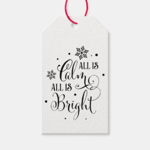 All is Calm/Christmas Quote/ Gift Tag