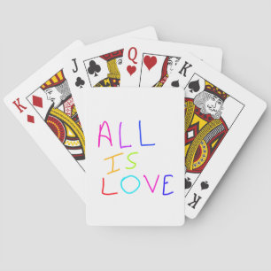 All is love rainbow colourful pride LGBTQ gay june Playing Cards