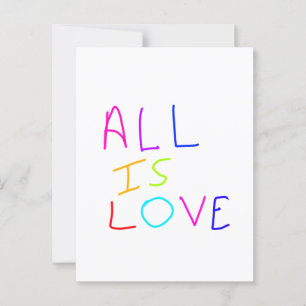 All is love rainbow colourful pride LGBTQ gay june Postcard