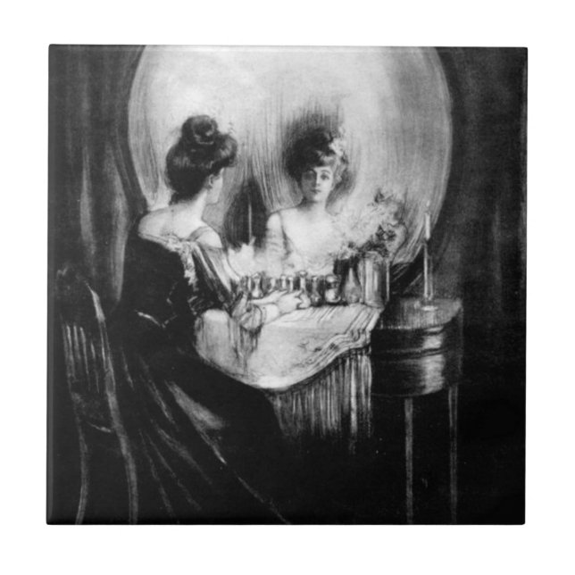 All Is Vanity Charles Allan Gilbert Tile (Front)