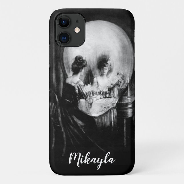 "All is Vanity" Woman and Skull Case-Mate iPhone Case (Back)