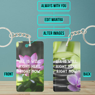 All Is Well Manta Note to Self Key Ring