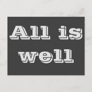 All is Well Postcard