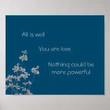 "All is Well" Poster (Blue)