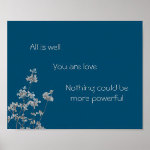 "All is Well" Poster (Blue)