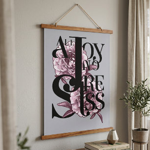 All Joy No Stress Floral Tapestry Gift for Her