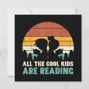 All Kids Are Reading Retro Read Book Lover Boys Gi Invitation