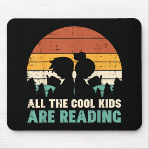 All Kids Are Reading Retro Read Book Lover Boys Gi Mouse Mat