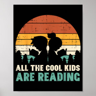 All Kids Are Reading Retro Read Book Lover Boys Gi Poster