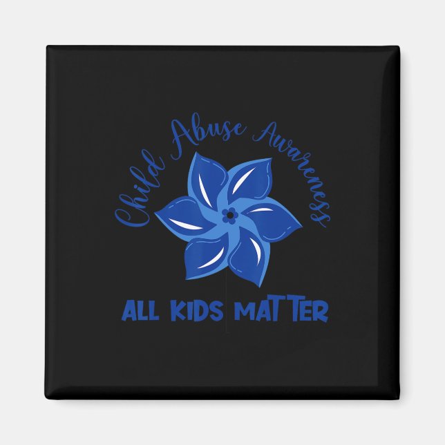All Kids Matter Child Abuse Awareness Pinwheel  Magnet (Front)