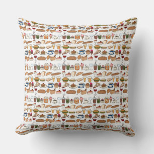 All Kinds Of Good Food Pattern Cushion