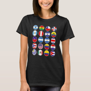 All Latin American Flags Countries Hispanic Herita T-Shirt