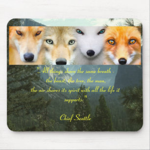 "All Life" Chief Seattle Mouse Mat