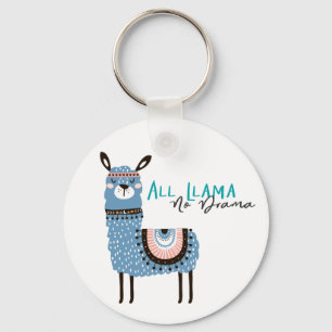 All Llama No Drama Key Ring