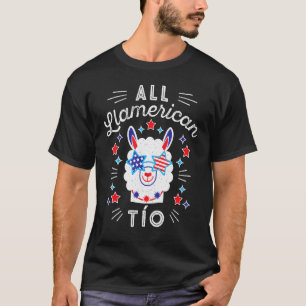 All Llamerican Tio Bro Spanish July 4th Flag Patri T-Shirt