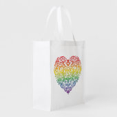 "All Love Is Equal" Rainbow Filigree Heart Bag (Back Side)
