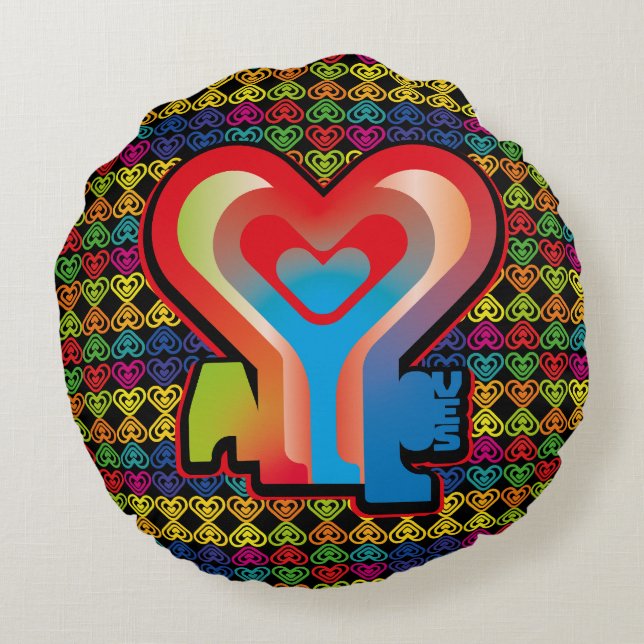 ALL LOVES BY MASANSER ROUND CUSHION (Back)