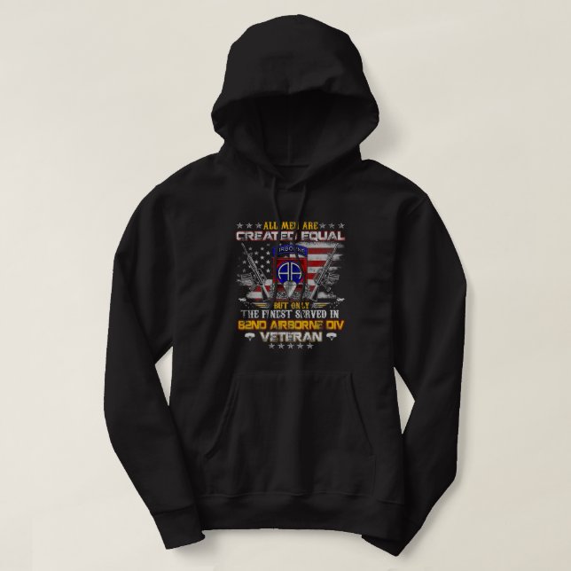 All Men Are Created Equal 82nd Airborne Division V Hoodie (Design Front)