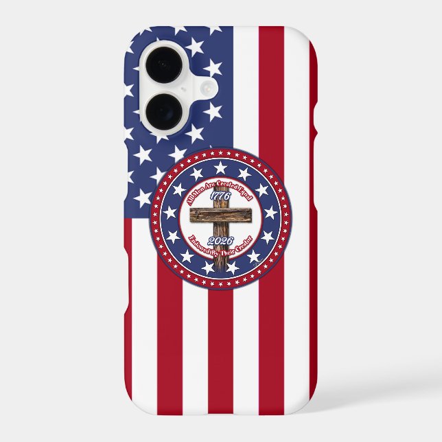 All Men Are Created Equal Endowed Rugged Cross Fl (Back)