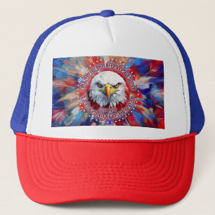 All Men Are Created Equal Red Eagle and Fireworks Trucker Hat