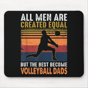 All Men Are Created Equal Volleyball Dad Vintage Mouse Mat