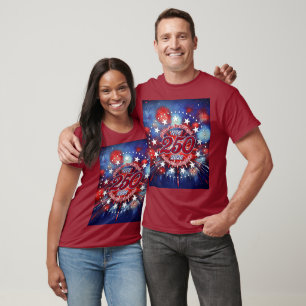  All Men Are Created Graphic Fireworks Burst T-Shirt