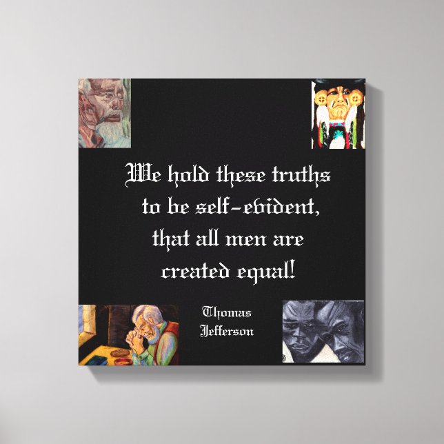 ALL MEN ARE EQUAL  CANVAS PRINT (Front)