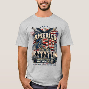 All Military Branches 250th American Birthday T-Shirt