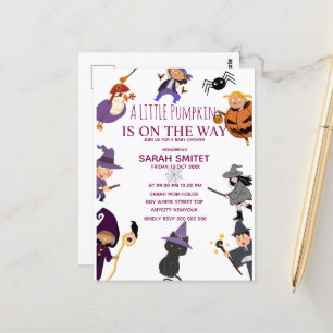 All Monsters Birthday Invitation, Halloween Birthd Postcard