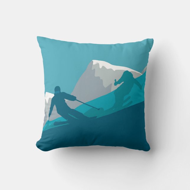All Mountain Skiing  Cushion (Front)