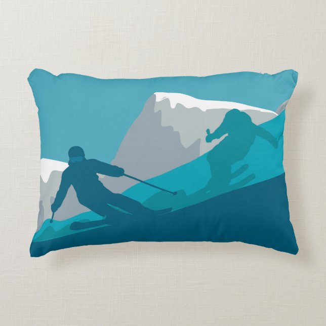 All Mountain Skiing  Decorative Cushion (Front)