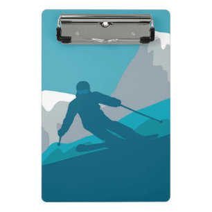 All Mountain Skiing   Mini Clipboard