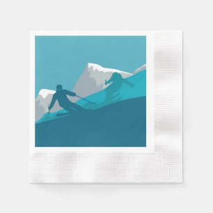 All Mountain Skiing   Napkin