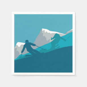 All Mountain Skiing   Napkin