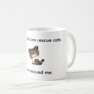 "all my cats are rescue cats" charity coffee mug