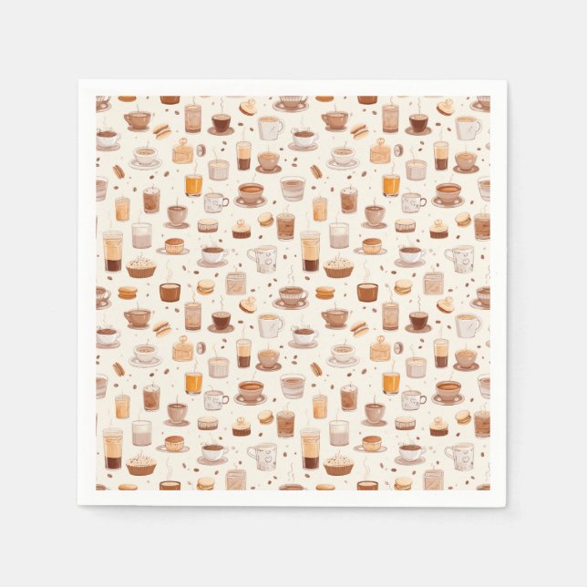 All My Coffee Patchwork Quilt Pattern No5 Napkin (Front)