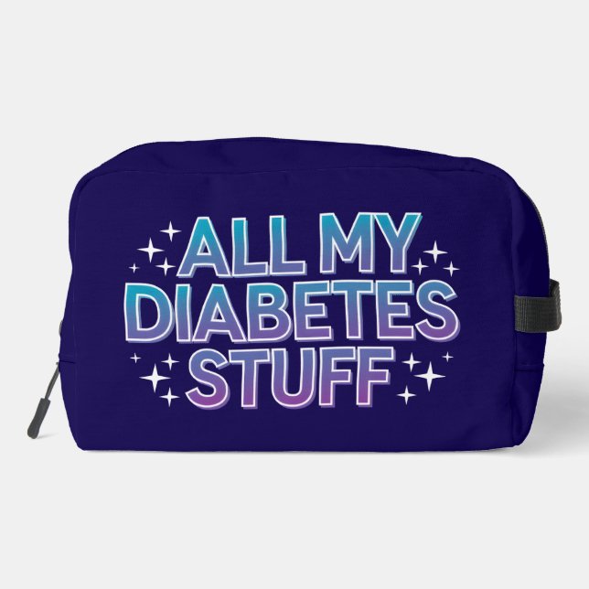 All my diabetes stuff dopp kit (Back)