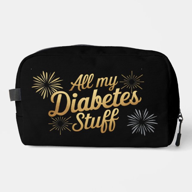 All my diabetes stuff dopp kit (Front)