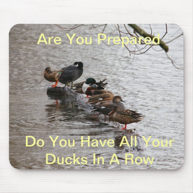 All My Ducks in A Row Mouse Mat (Front)