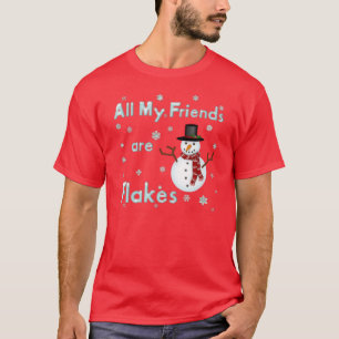 All My Friends Are Flakes Red T-Shirt