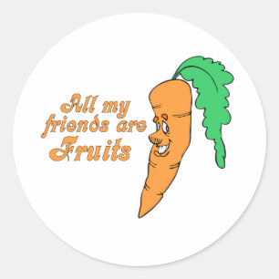 All my friends are fruits 2 classic round sticker