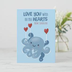 All my hearts - Octopus - Valentine Holiday Card