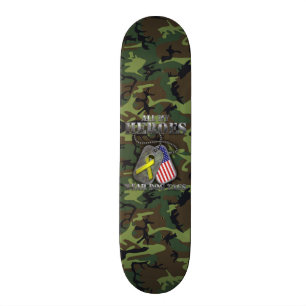 All My Heroes Wear Dog Tags Skateboard
