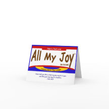 All My Joy Lord Note Card, envelope included